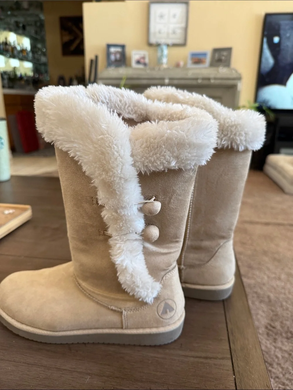 Airwalk Women's Light Tan Faux Fur Winter Boots